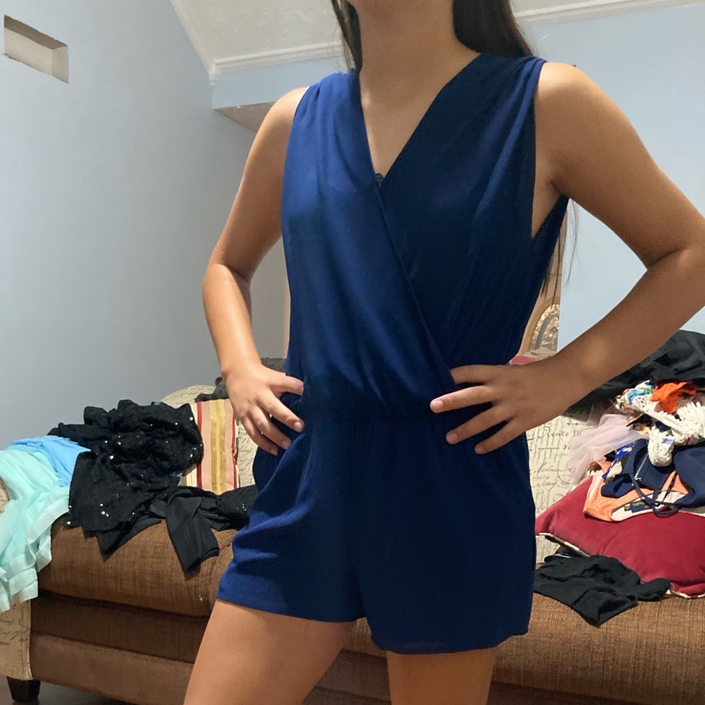 Navy Blue Romper